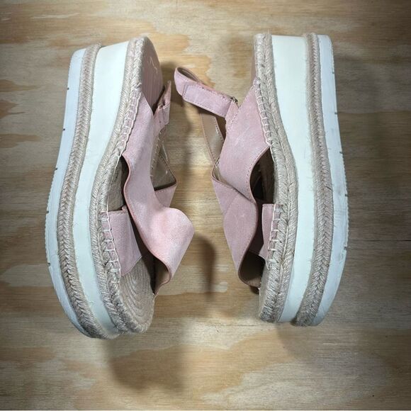 Marc Fisher Pink Espadrille Wedge Sandals Women’s Size 11 - Picture 2 of 9